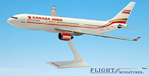 Canada 3000 A330-200 Airplane Miniature Model Plastic Snap-Fit 1:200 Part# AAB-33020H-004