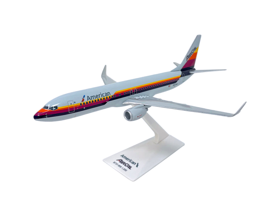 American/Air Cal Boeing 737-800 modelo de avión en miniatura fundido a presión 1:200 parte # ABO-73780H-033