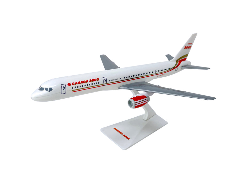 Canada 3000 757-200 Modèle miniature d'avion en plastique Snap-Fit 1:200 Part # AAB-32020H-014