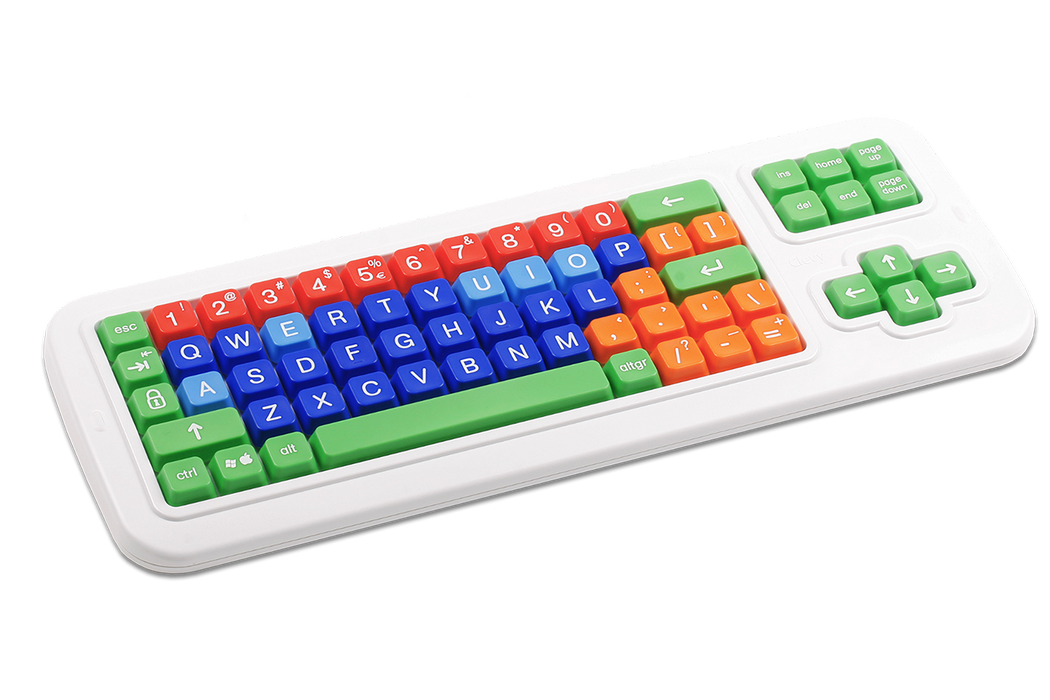 Clevy ABC Maestro Home Bundle - Clevy Home School Package - Uppercase Colorful Kids Keyboard, Clevy Kids Mouse, Clevy Kids Headphone and ABC Maestro Home - Multilingual Tutor Software (Home Edition)