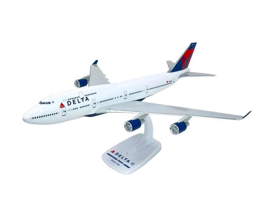Delta (07-Cur) Boeing 747-400 Avion Miniature Modèle Snap Fit 1:200 Part#ABO-74740H-019