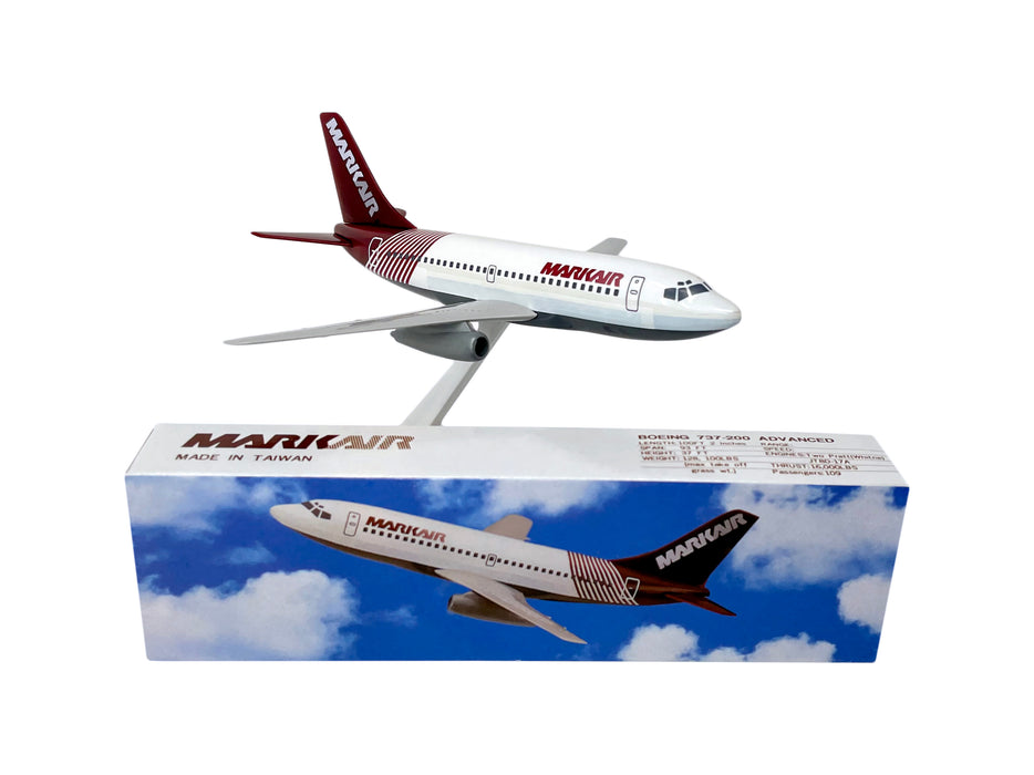 Mark Air 737-200 Modèle miniature d'avion en plastique Snap-Fit 1:180 Part # ABO-73720F-005