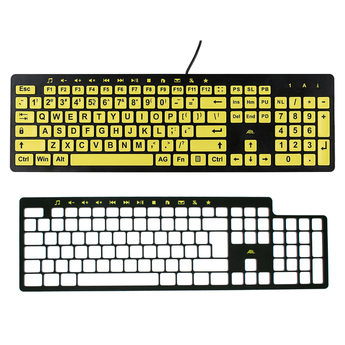 ALT ClearKeys – Low Vision Contrasting Keyboard + Keyguard Add-On