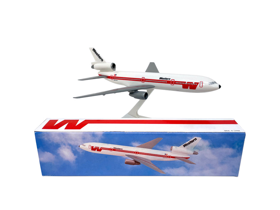 Western "White Scheme" DC-10 Avion Miniature Modèle Plastique Snap-Fit 1:250 Part # ADC-01000I-009