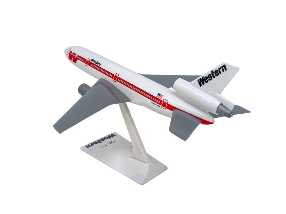 Western "White Scheme" DC-10 Avion Miniature Modèle Plastique Snap-Fit 1:250 Part # ADC-01000I-009