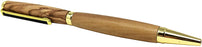 Stylo en bois d'olivier fait à la main et sculpté à la main par des artisans - Dimensions : 5,2 pouces de long ou 13,5 cm
