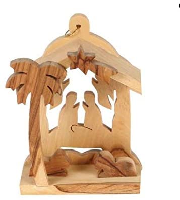 AramediA Olive Wood Handcrafted in The Holy Land, Angels Nativity Scene 2.5" X 1.5" X 3.5" (inches)