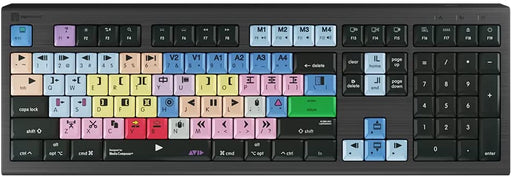 Logickeyboard Designed for AVID Media Composer Compatible with macOS -Astra 2 Backlit Keyboard # LKB-MCOM4-A2M-US