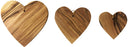 AramediA - Adorno navideño de árbol de corazón hecho a mano de madera de olivo en Tierra Santa por Artisans - Juego de 3-4" x 3" x 5" (pulgadas)
