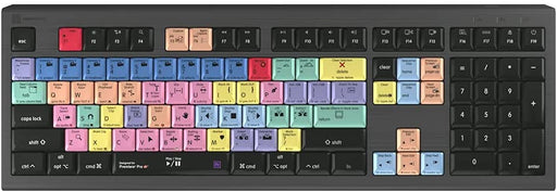Logickeyboard Designed for Adobe Premiere Pro CC Compatible with macOS- Astra Backlit Keyboard # LKB-PPROCC-A2M-US