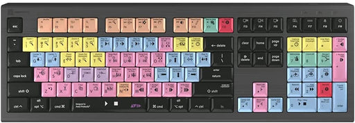 Logickeyboard Designed for Avid Pro Tools 2018 Compatible with macOS - Astra 2 Backlit Keyboard # LKB-PT-A2M-US