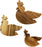 Olive Wood Handcrafted Rooster Christmas Tree Hanging Ornaments Hand Crafted by Artisans in The Holy Land- 4" x 3" (inches)