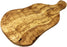 Tabla de cortar de madera de olivo hecha a mano con mango, hecha a mano y tallada a mano por artesanos – Dimensiones: 45,72 x 21,59 x 2 (cm) o 18 x 8,5 x 0,7 (pulgadas); - Peso: 1,6 kg / 3,4 libras