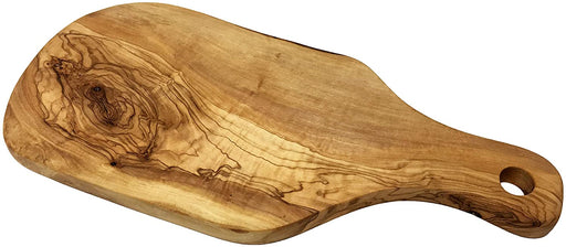 Handmade Olive Wood Cutting Board with Handle, Handmade and Hand Carved by Artisans – Dimensions: 40 x 25 x 2 (cm) or 15.5 x 9.5 x 0.7 (Inches); - Weight: 1.6 kg / 3.4 pounds
