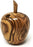 Porte-cure-dents en forme de pomme en bois d'olivier fabriqué à la main en Terre Sainte par des artisans.-(6 X 6 X 8 cm)