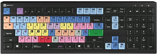 Logickeyboard Designed for Avid Media Composer Compatible with Win 7-10- Astra 2 Backlit Keyboard # LKB-MCOM4-A2PC-US