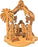 AramediA Décoration de Noël en bois d'olivier Scène de la Nativité fabriquée à la main en Terre Sainte par des artisans - 10,2 x 3,8 x 8,9 cm (pouces)