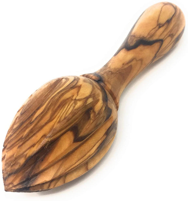 Exprimidor de exprimidor hecho a mano de madera de olivo, cítricos, limón, lima y naranja