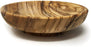 Bol rond en bois d'olivier fabriqué à la main par des artisans en Terre Sainte pour servir des bonbons, des noix, des desserts, des fruits ou un décor d'accent pour toute occasion - Lot de 2 pièces - Dimensions : 9,5 x 2 (cm)
