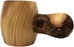 AramediA Casse-noix incurvé artisanal en bois d'olivier - (10 X 5 X 6 cm)