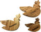 Adornos colgantes de árbol de Navidad de gallo hechos a mano de madera de olivo hechos a mano por artesanos en Tierra Santa- 4" x 3" (pulgadas)
