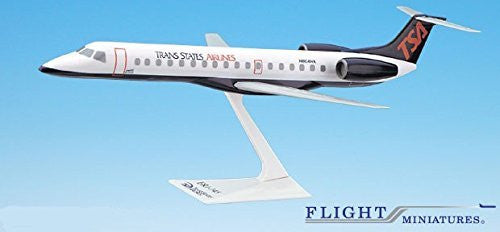 Trans States Airlines RJ145 Airplane Miniature Model Plastic Snap Fit 1:200 Part# AEM-14500C-004