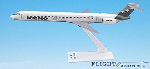 Reno Air MD-90 Airplane Miniature Model Plastic Snap Fit 1:200 Part# AMD-09000H-002