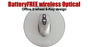 Battery Free Wireless Optical Mouse and Pad (Round) with Vertical and Horizontal Scroll