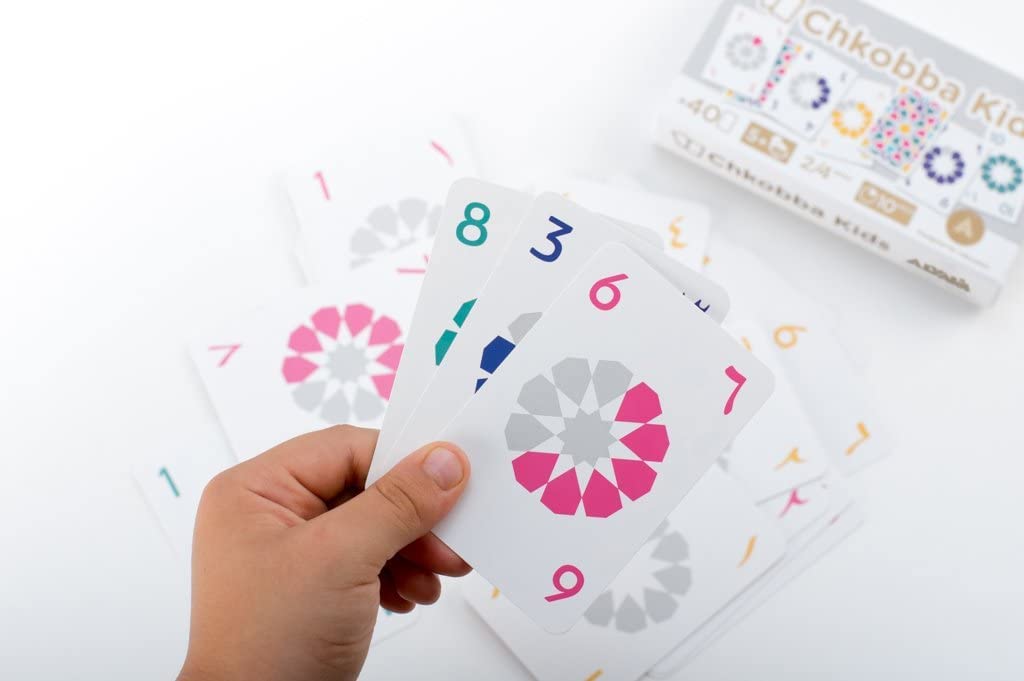 Chkobba Kids Numbers dynamic cards interactive game Arabic numerals