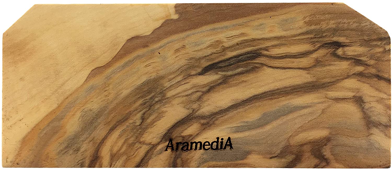 Adorno navideño de madera de olivo Belén hecho a mano en Tierra Santa por artesanos- 5.5" x 5.5" x 2.5" (pulgadas)