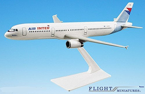 Air Inter (Aerolínea nacional francesa) A321-200 Modelo de avión en miniatura Plástico Snap-Fit 1:200 Parte # AAB-32100H-002