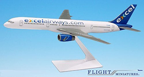 Excel Airways Boeing 757-200 Modelo de avión en miniatura Plástico Snap Fit 1:200 Parte # ABO-75720H-057