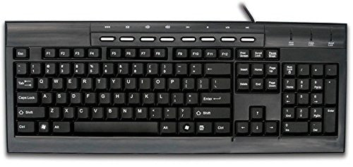 Solidtek USB Multimedia Keyboard KB-2100HMB - Black Color