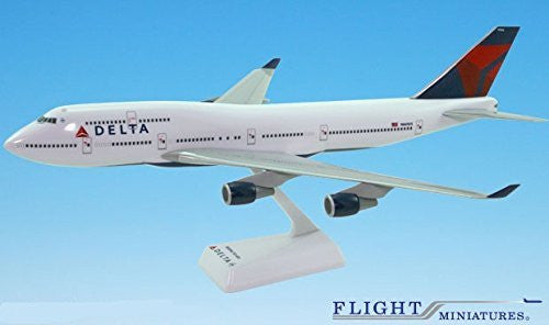 Delta (07-Cur) Boeing 747-400 Modelo de avión en miniatura Snap Fit 1:200 Part#ABO-74740H-019