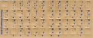 Hindi Transparent Keyboard Stickers Blue Characters Reverse Printed