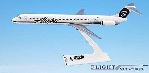 Alaska (91-Cur) MD-80 Airplane Miniature Model Plastic Snap-Fit 1:200 Part# AMD-08000H-016