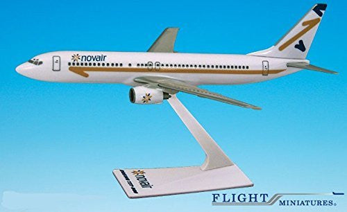 Novair (97-04) Boeing 737-800 Airplane Miniature Model Plastic Snap Fit 1:250 Part# ABO-73780H-021