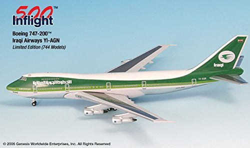 Iraqi Airways YI-AGN 747-200 Modèle miniature d'avion en métal moulé sous pression 1:500 Pièce # A015-IF5742007