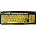 Large Print English QWERTY Keyboard - Vivid Black Letter on Yellow BackGround Wired USB Connection