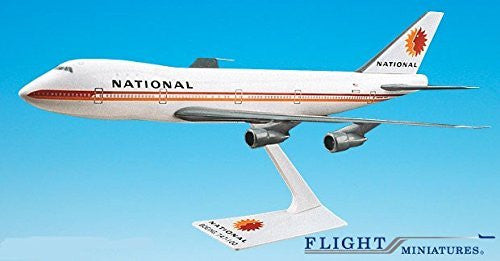 National (67-80) 747-100/200 Modèle miniature d'avion en plastique Snap-fit 1:250 Part # Abo-74710i-021