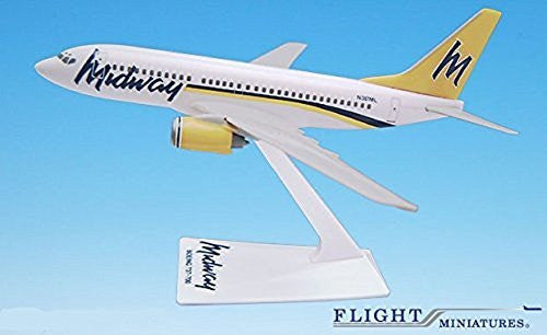 Midway (93-01) 737-700 Modelo de avión en miniatura Snap-Fit 1:200 Parte # ABO-73770H-007