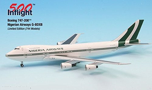 Nigerian Airways G-BDXB 747-200 Modèle miniature d'avion en métal moulé sous pression 1:500 Pièce # A015-IF5742008