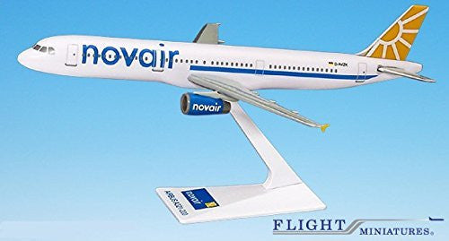 Novair (04-Cur) A321-200 Modelo de avión en miniatura Ajuste a presión de plástico 1:200 Parte # AAB-32100H-012