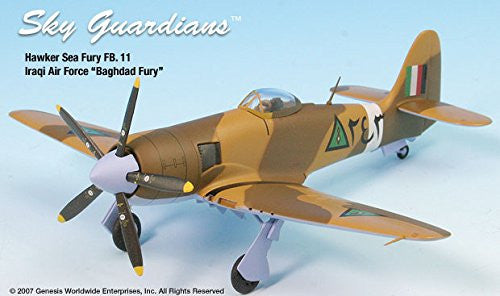 Sea Fury Iraqi AF Baghdad Fury 254 Avión de guerra Modelo en miniatura Metal fundido a presión 1:72 Parte # A02WTW72015-007
