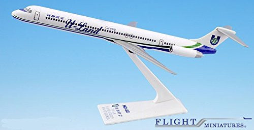 U-Land MD-80 Airplane Miniature Model Plastic Snap Fit 1:200 Part# AMD-08000H-013