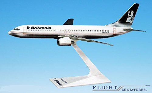 Britannia (OC) 737-800 Modelo de avión en miniatura Plástico Snap-Fit 1:200 Parte # ABO-73780H-013
