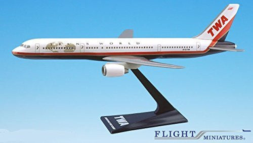 TWA (95-01) 757-200 Modelo de avión en miniatura Plástico Snap-Fit 1:200 Parte # ABO-75720H-029