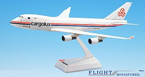 Cargolux 747-400 Modelo de avión en miniatura Plástico Snap-Fit 1:250 Parte # ABO-74740I-030