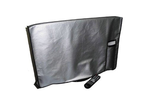 Large Flat Screen TV / LED / HDTV Vinyl Padded Dust Covers With Remote Control Pocket (37" Cover - 36" x 3.75" x 22.5")