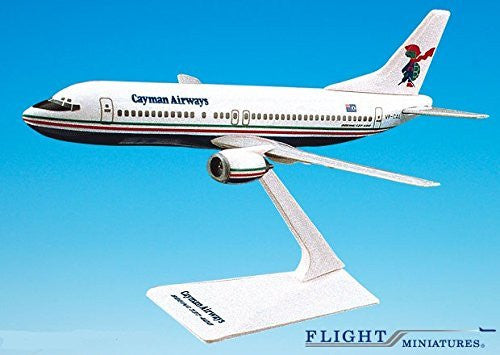 Cayman Airways 737-400 Airplane Miniature Model Plastic Snap-Fit 1:185 Part# ABO-73740G-002